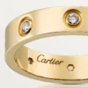 Love-vielsesring, 8 diamanter – gult gull, diamanter – Cartier