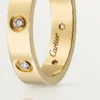 Love-vielsesring, 8 diamanter – gult gull, diamanter – Cartier