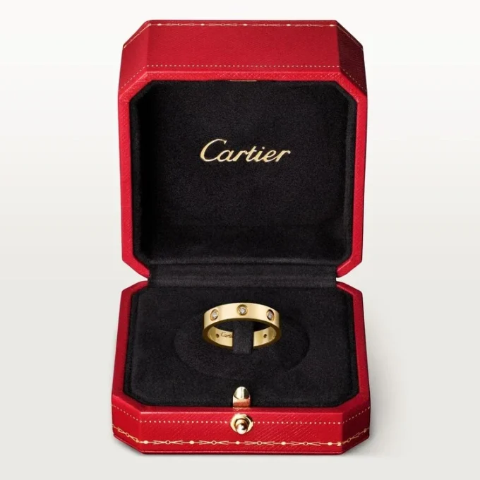 Love-vielsesring, 8 diamanter – gult gull, diamanter – Cartier