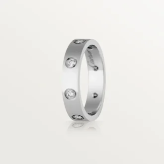 Love-vielsesring, 8 diamanter – hvitt gull, diamanter – Cartier