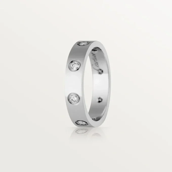 Love-vielsesring, 8 diamanter – hvitt gull, diamanter – Cartier