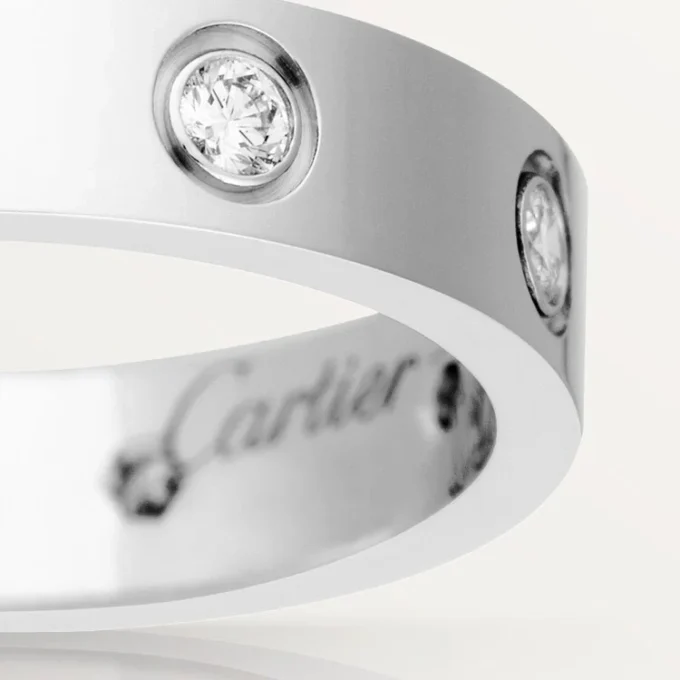 Love-vielsesring, 8 diamanter – hvitt gull, diamanter – Cartier