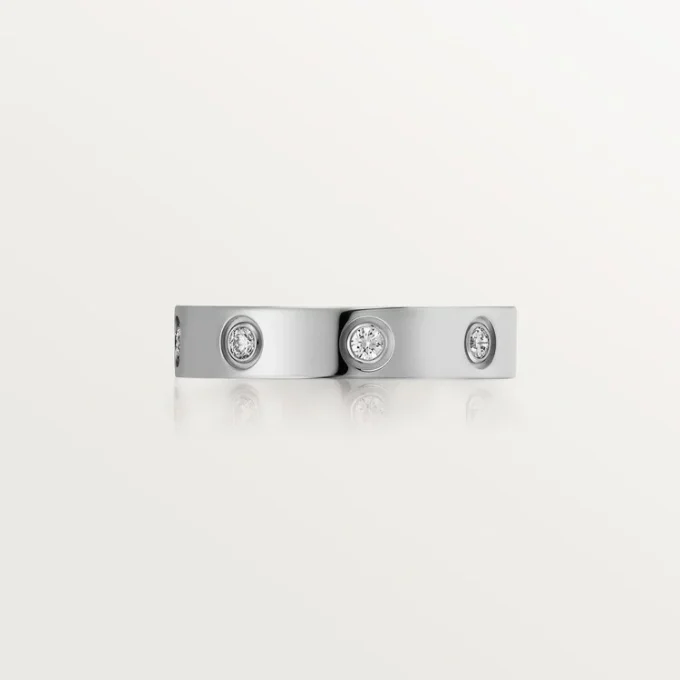 Love-vielsesring, 8 diamanter – hvitt gull, diamanter – Cartier