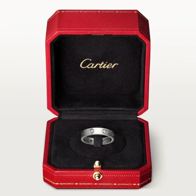 Love-vielsesring, 8 diamanter – hvitt gull, diamanter – Cartier