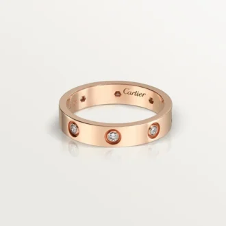 Love-vielsesring, 8 diamanter – Rosagull, Diamanter – Cartier