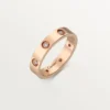 Love-vielsesring, 8 diamanter – Rosagull, Diamanter – Cartier