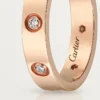 Love-vielsesring, 8 diamanter – Rosagull, Diamanter – Cartier