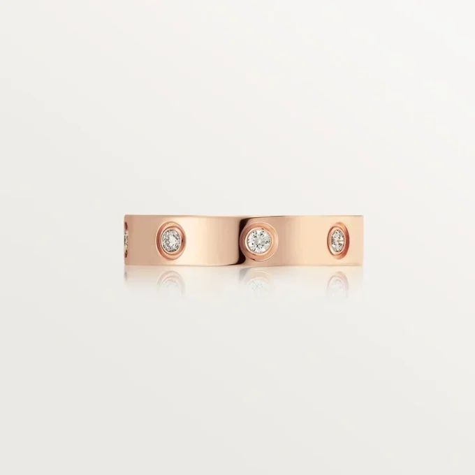 Love-vielsesring, 8 diamanter – Rosagull, Diamanter – Cartier