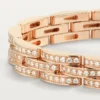 Maillon Panthere-armbånd, trippel rad, pavé