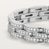 Maillon Panthere-armbånd, trippel rad, pavé