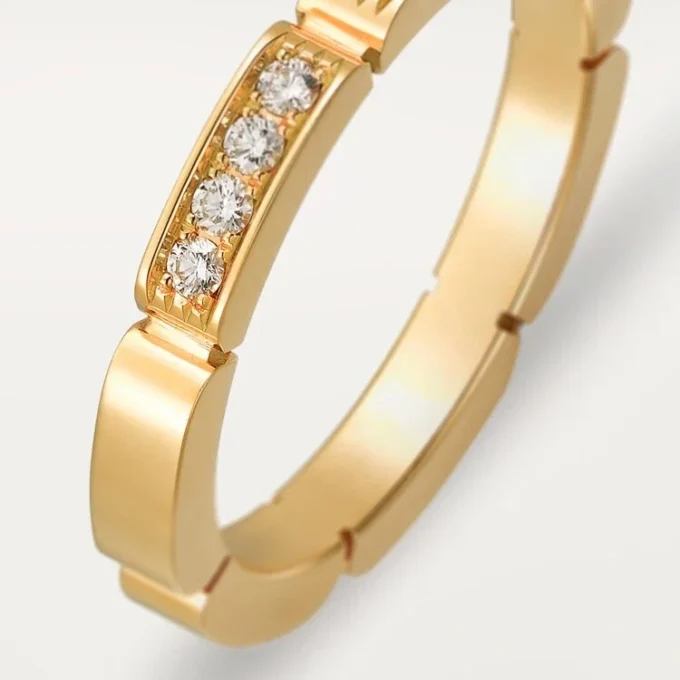 Maillon Panthere giftering – gult gull, diamanter – Cartier