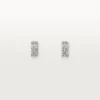 Maillon Panthere-øreringer, 3 rader med diamantbelegg – hvitt gull, diamanter – Cartier