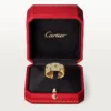 Maillon Panthere-ring, 3 halve rader med diamantbelegg – gult gull, diamanter – Cartier
