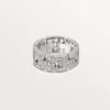 Maillon Panthere-ring, 3 halve rader med diamantbelegg – hvitt gull, diamanter – Cartier
