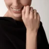 Maillon Panthere-ring, 3 halve rader med diamantbelegg – rosa gull, diamanter – Cartier