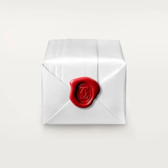 Maillon Panthere-ring, 3 halve rader med diamantbelegg – rosa gull, diamanter – Cartier