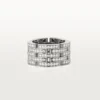 Maillon Panthere-ring, fem rader, pavé