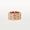 Maillon Panthere-ring, fem rader, pavé