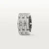 Maillon Panthere-ring, fem rader, pavé