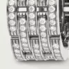 Maillon Panthere-ring, fem rader, pavé