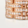Maillon Panthere-ring, fem rader, pavé
