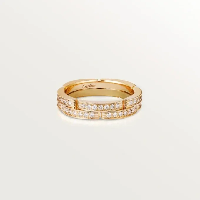 Maillon Panthere-ring – gult gull, diamanter – Cartier