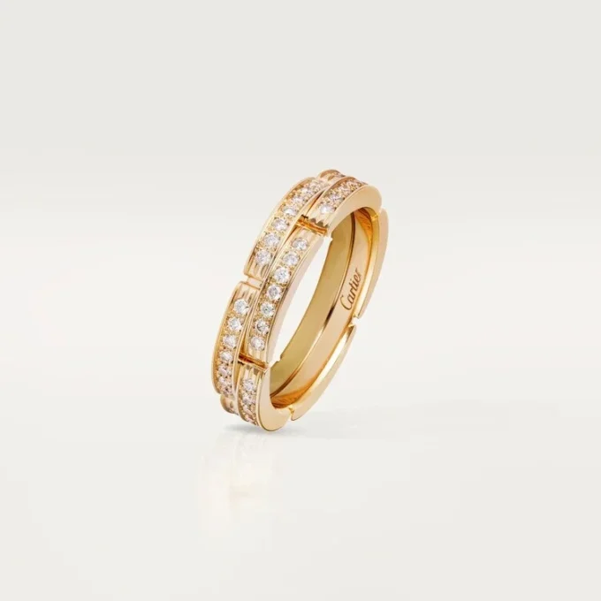 Maillon Panthere-ring – gult gull, diamanter – Cartier
