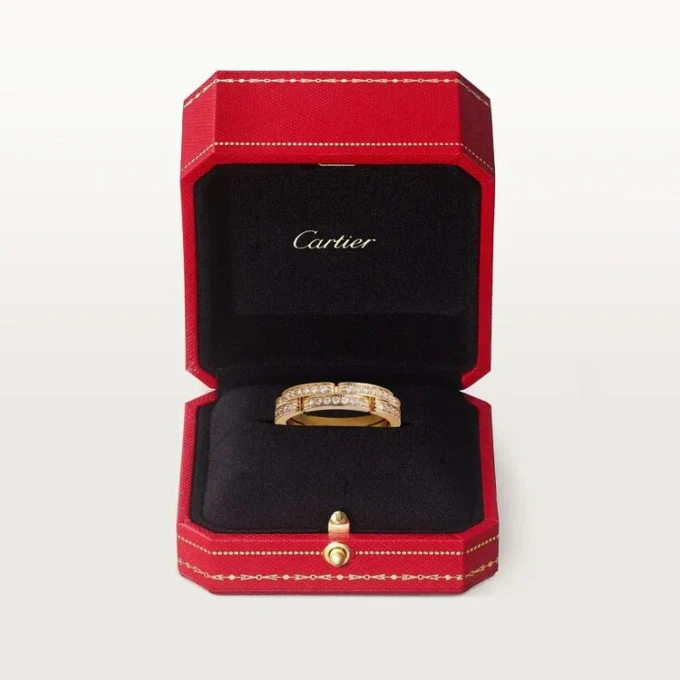 Maillon Panthere-ring – gult gull, diamanter – Cartier