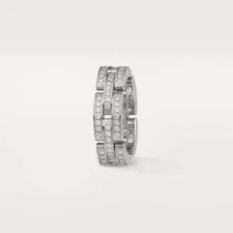 Maillon Panthere-ring, trippel rad, pavé