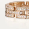 Maillon Panthere-ring, trippel rad, pavé