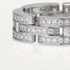 Maillon Panthere-ring, trippel rad, pavé