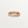 Maillon Panthere tynn giftering, 2 halve rader med diamantbelegg – rosa gull, diamanter – Cartier