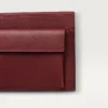Mynt/seddel/burgunder kalveskinn, gullfinish – Cartier