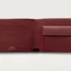Mynt/seddel/burgunder kalveskinn, gullfinish – Cartier