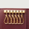 Nøkkelring med 6 nøkler, Must De Cartier – burgunderrødt kalveskinn, gullfinish – Cartier