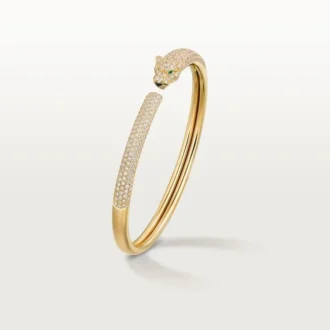 Panthere De Cartier-armbånd, liten modell, halvbelagt