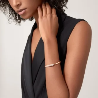 Panthere De Cartier-armbånd, liten modell, halvbelagt
