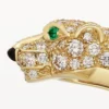 Panthere De Cartier-armbånd, liten modell, halvbelagt