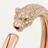 Panthere De Cartier-armbånd, liten modell, halvbelagt