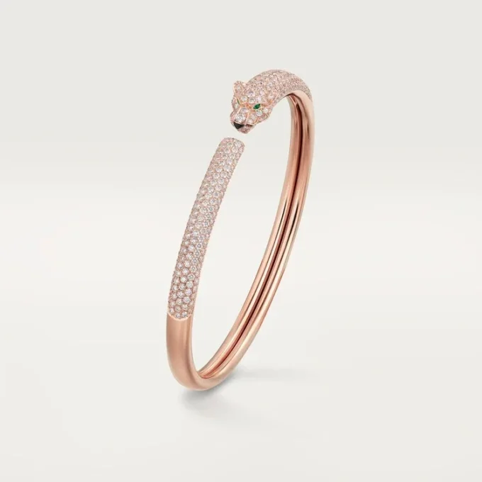 Panthere De Cartier-armbånd, liten modell, pavé