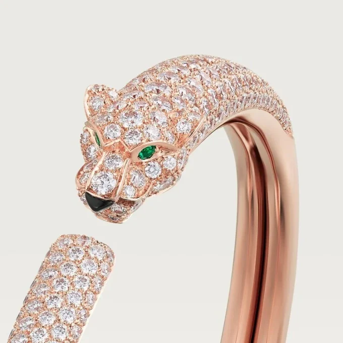 Panthere De Cartier-armbånd, liten modell, pavé