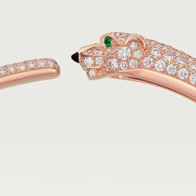 Panthere De Cartier-armbånd, liten modell, pavé