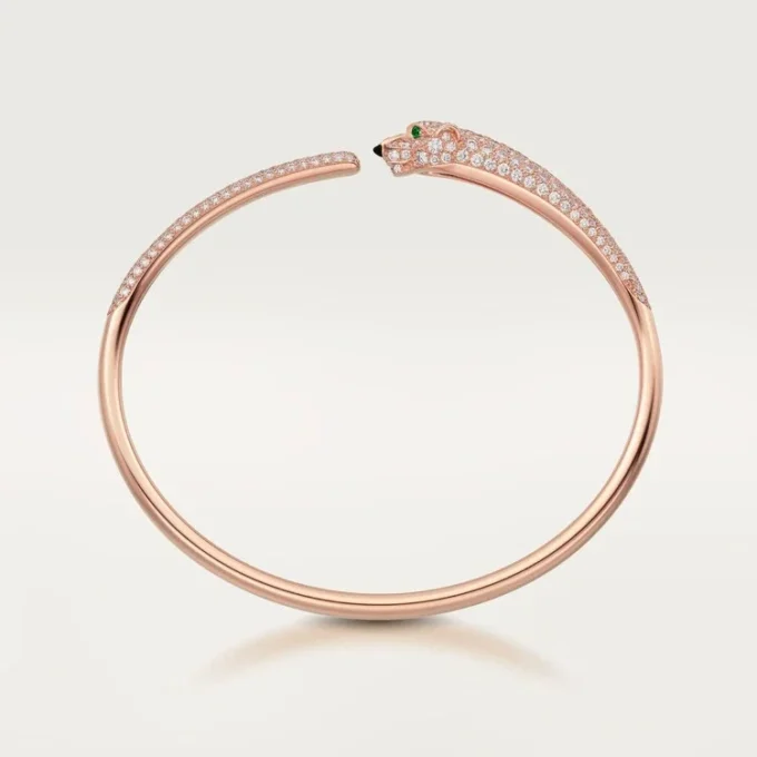 Panthere De Cartier-armbånd, liten modell, pavé