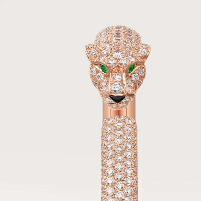 Panthere De Cartier-armbånd, liten modell, pavé