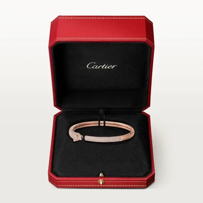 Panthere De Cartier-armbånd, liten modell, pavé