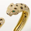 Panthere De Cartier-armbånd, medium modell, halvbelagt