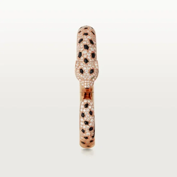 Panthere De Cartier-armbånd, medium modell, halvbelagt