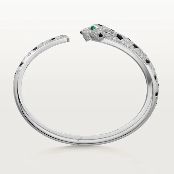Panthere De Cartier-armbånd, medium modell, halvbelagt