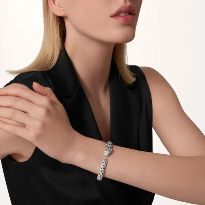 Panthere De Cartier-armbånd, medium modell, pavé