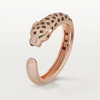 Panthere De Cartier-armbånd, obsidian, pavé